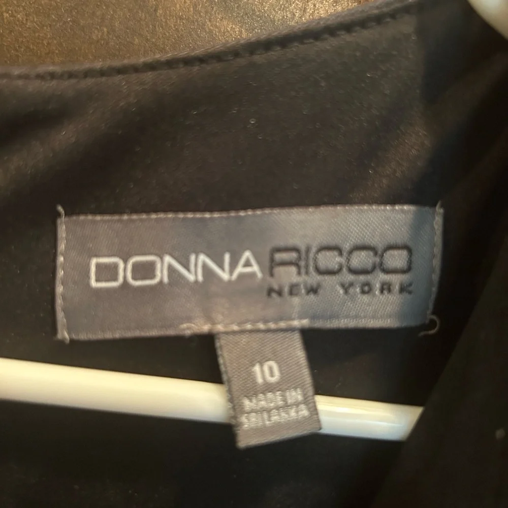 Donna Ricco Black and Red A-Line Midi Dress - Picture 3 of 4